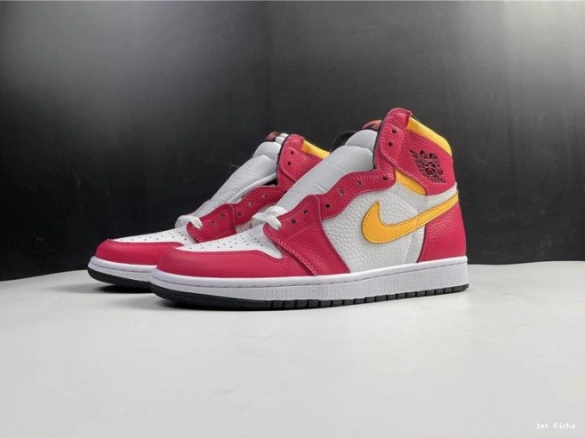 1st Kicks Shoes Fusion OGLight Red High 1 Air Jordan 555088-603 0814